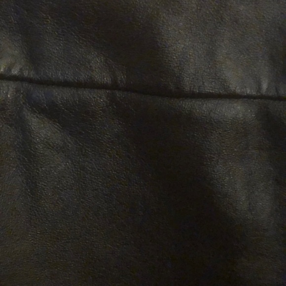 COPY - Kasper Dark Brown Leather Skirt - Picture 2 of 5